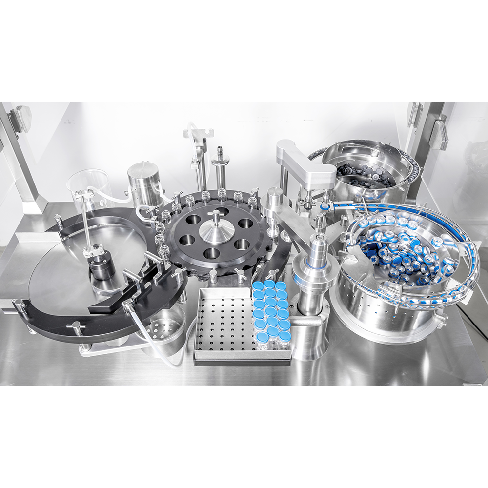 紧凑型西林瓶灌装加塞轧盖一体机